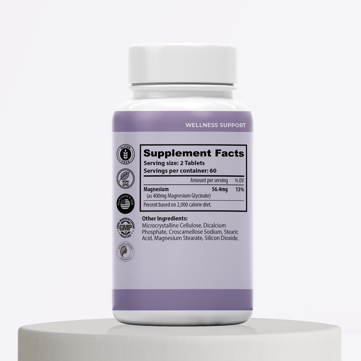 Magnesium Glycinate 400mg Tablets: Support Sleep, Calm & Stress Relief