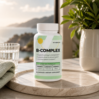 Complejo B + Vitamina C + Ácido Fólico | Apoyo al Cerebro | Metabolismo | Vitalidad Celular