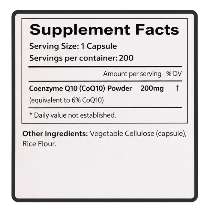 Supplement facts panel
