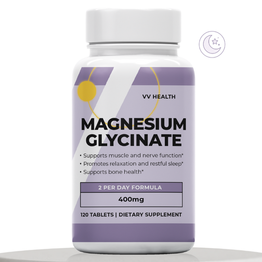 Magnesium Glycinate 400mg Tablets: Support Sleep, Calm & Stress Relief