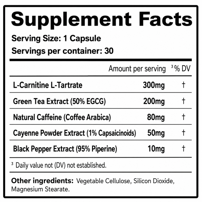 Supplement facts panel
