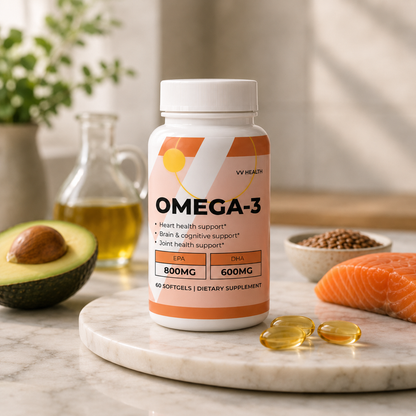 Omega-3 | 800mg EPA | 600mg DHA | Salud Cardiaca | Apoyo al Cerebro | Salud Cognitiva | Salud Coyunturas