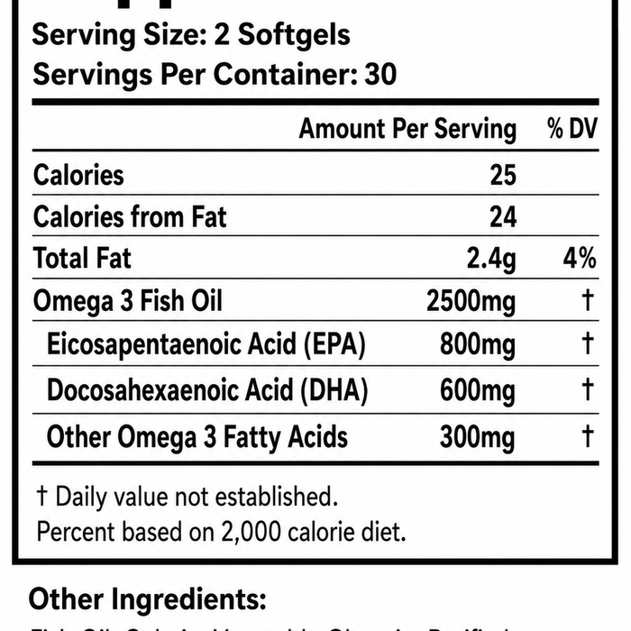 Supplement facts panel