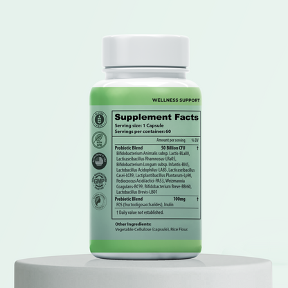 Probiotic & Prebiotic Blend 50 Billion CFU – Gut & Digestive Support