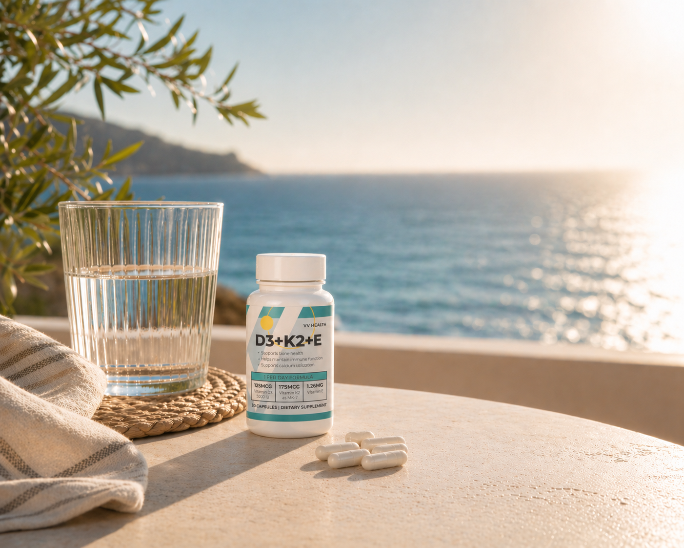 Vitamin D3+K2+E | Capsules: Support Energy, Mood & Immunity