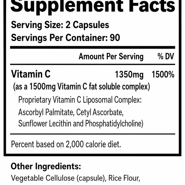 Supplement facts panel